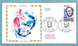 FDC France 1983 - Personnages Célèbres 1983 - Henri Beyle Dit Stendhal - écrivain - YT 2284 - 38 Grenoble - 1980-1989