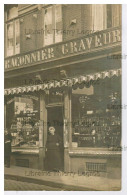 Carte Photo  Charleroi Magasin  "Braconnier Graveur"    Commerce Devanture Winkel - Charleroi