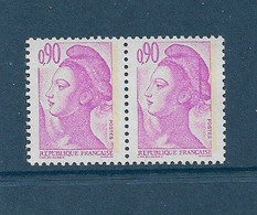 Liberté 0fr90 Violet YT 2242c Avec Grosse Griffe Au Bonnet Tenant à Normal. Superbe, Voir Le Scan. Cote YT > 18 €. - Neufs