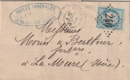 Lettre De Autun à La Mure LAC - 1849-1876: Classic Period