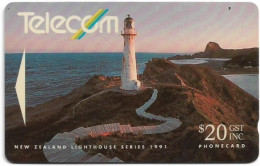 New Zealand - NZT (GPT) - Castle Point, Lighthouses, 8NZLD, 1991, 20$, 30.000ex, Used - Nueva Zelanda