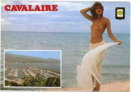 (83). Cavalaire. 6142 Seins Nus 1983 & Plage Du Debarquement & Port & Le Port 8303600113 - Cavalaire-sur-Mer