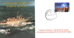 ENVELOPPE CESSION A LA FRANCE DE L' IRIS QUI DEVIENT LE VERSEAU LE 28/03/1997 - ENVELOPPE NUMEROTEE - Poste Navale