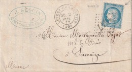 Lettre De Gevrey-Chambertin à Sermaize  LAC - 1849-1876: Periodo Clásico