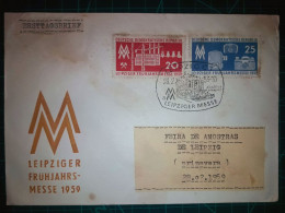 ALLEMAGNE (DDR). Enveloppe FDC Avec Cachet Commémoratif De “Leipziger Fruhjahrsmesse”. Timbre Et Cachet Spécial. - 1950-1970