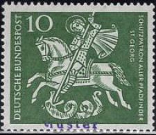 GERMANY(1961) St. George Slaying Dragon. MUSTER (specimen) Overprint. Boy Scout Day. Scott No 823. - Otros & Sin Clasificación