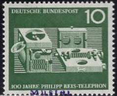 GERMANY(1961) Reis Telephone. MUSTER (specimen) Overprint. Scott No 846. - Otros & Sin Clasificación