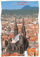 63 CLERMONT-FERRAND La Cathédrale     Vue Aérienne           (Scan R/V) N°   5   \MT9108 - Clermont Ferrand