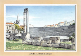 13 ARLES Gouache D'Alain PERBOST      (Scan R/V) N°   9   \MT9102 - Arles