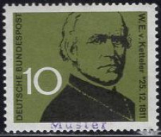 GERMANY(1961) Wilhelm Emanuel Von Ketteler. MUSTER (specimen) Overprint. Scott No 847. - Otros & Sin Clasificación