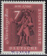 GERMANY(1961) Nuremburg Messenger. MUSTER (specimen) Overprint. Scott No 842. - Altri & Non Classificati