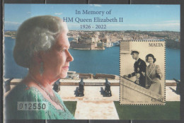 Malta 2022 - Queen Elisabeth II Bf           (g9673) - Malta