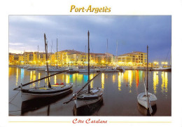 66  Argelès-sur-Mer  Le  Port De Plaisance  à La Tombée De La Nuit          (Scan R/V) N°   7   \MT9123 - Argeles Sur Mer