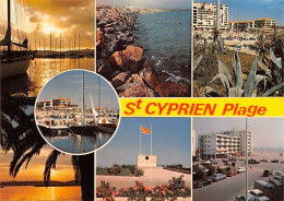 66  Saint-Cyprien Le Port Le Phare Et La Plage Souvenir  (Scan R/V) N°   35   \MT9118 - Saint Cyprien