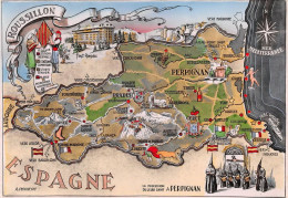 66 Carte Map Plan Du Département Des PO Banyuls PERPIGNAN  Olette Ceret CANET Argeles (Scan R/V) N°  38   \MT9133 - Perpignan