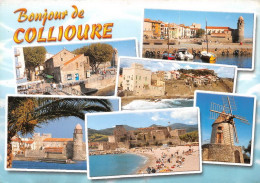 66 Collioure  Un Bonjour  (Scan R/V) N°   35   \MT9128 - Collioure