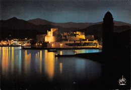 66 Collioure  Le Chateau Des Templiers La Nuit  (Scan R/V) N°   15   \MT9128 - Collioure