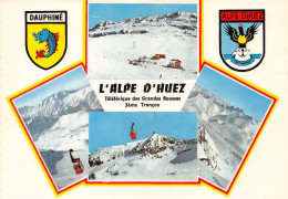 38  L'Alpe D'Huez   Blasons Et Téléphérique Des Grandes Rousses 3ème Tronçon  (Scan R/V) N°   58   \MT9144 - Bourg-d'Oisans
