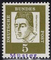 GERMANY(1961) Albertus Magnus. MUSTER (specimen) Overprint. Scott No 824. - Autres & Non Classés