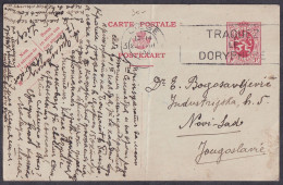 Belgium 1936, Traquez Le Doryphore, Stationery Card To Yugoslavia - Other & Unclassified