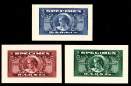 CANADA - 1935 - RARE 3 Dummy Stamps B.A.B.N.Co. - Specimen Essay Proof Trial Prueba Probedruck Test - Abarten Und Kuriositäten