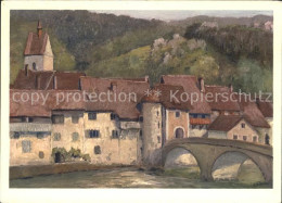 11639487 St Ursanne Jura Bernois Kuenstlerkarte St-Ursanne - Andere & Zonder Classificatie