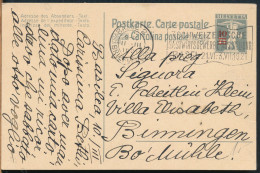 °°° 30921 - SWITZERLAND - CARTOLINA POSTALE CON FRANCOBOLLO SOPRASTAMPATO - 1921 °°° - Andere & Zonder Classificatie