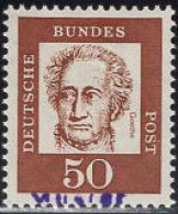 GERMANY(1961) Goethe. MUSTER (specimen) Overprint. Scott No 833. - Otros & Sin Clasificación