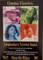 Carte Postale (Tower Records) Legendary Screen Stars (affiche Film Cinéma) S. Poitier, D. Dandridge, H. Belafonte - Afiches En Tarjetas