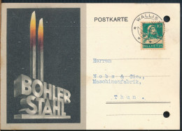 °°° 30922 - SWITZERLAND - CARTOLINA PUBBLICITARIA BOHLER STAHL - 1930 °°° - Autres & Non Classés