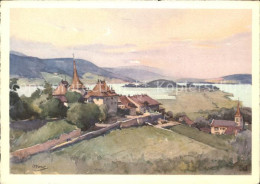 11639346 Biel Bienne Bielersee Erlach Kuenstlerkarte Biel/Bienne - Altri & Non Classificati