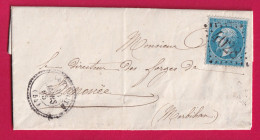 N°22 GC 4028 LA TRINITE MORBIHAN CAD TYPE 22 INDICE 10 LETTRE - 1849-1876: Classic Period