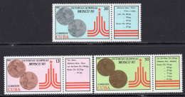 CUBA 1980 -  Cuban Olympic Medal Winners - Sport - MNH Set - Nuevos