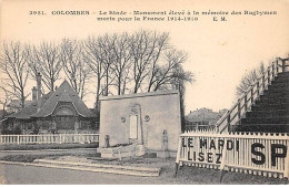 COLOMBES - Le Stade - Monument Aux Rugbymen Morts Pour La France - Très Bon état - Colombes