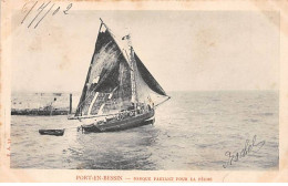 PORT EN BESSIN - Barque Partant Pour La Pêche - Très Bon état - Port-en-Bessin-Huppain