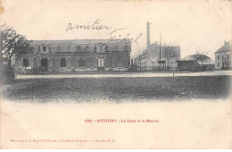 ATTIGNY - La Gare Et Le Moulin - état - Attigny