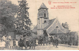 LONGJUMEAU - Abside De L'Eglise Et Groupe D'Elèves - Très Bon état - Longjumeau