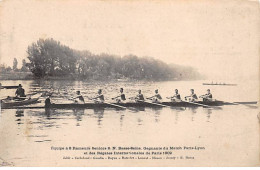 Equipe à 8 Rameurs Seniors S. N. Basse Seine - Gagnante Du Match Paris Lyon Et Régates 1902 - Très Bon état - Autres & Non Classés