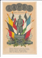 MILITAIRE: Ww1 - Drapeaux D'europe, Statue D'un Militaire, Pièces De Monaies - Très Bon état - Guerre 1914-18
