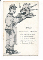 MILITAIRE: Ww1 - Caricature Militaire, Menu Tête De Cochon à La Guillaume - Très Bon état - Guerre 1914-18