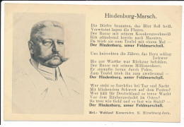 MILITAIRE: Ww1 - Hinderburg-marsch, Personnage, Texte - Très Bon état - Weltkrieg 1914-18