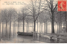 ARGENTEUIL - Crue De La Seine 1910 - Rue De L'Hôtel Dieu - Très Bon état - Autres & Non Classés