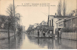 ALFORT - Inondations De Janvier 1910 - Vers Le Restaurant Des 7 Arbres - Très Bon état - Andere & Zonder Classificatie
