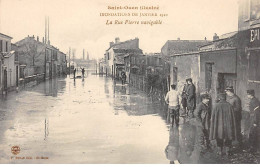 SAINT OUEN Illustré - Inondations De Janvier 1910 - La Rue Pierre Navigable - Très Bon état - Saint Ouen