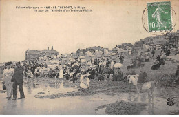 LE TREPORT - La Plage Le Jour De L'Arrivée D'un Train De Plaisir - Très Bon état - Le Treport