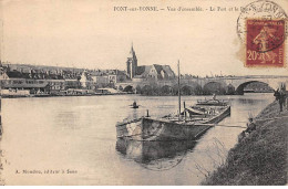 PONT SUR YONNE - Vue D'ensemble - Le Port Et Le Pont Nationale - Très Bon état - Pont Sur Yonne