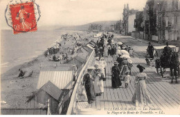 VILLERS SUR MER - Les Planches, La Plage Et La Route De Trouville - Très Bon état - Villers Sur Mer