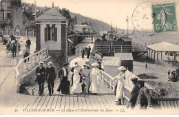 VILLERS SUR MER - La Digue Et L'Etablissement Des Bains - Très Bon état - Villers Sur Mer