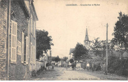 LIGNIERES - Grande Rue Et Eglise - état - Autres & Non Classés