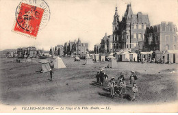 VILLERS SUR MER - La Plage Et La Villa Abadie - Très Bon état - Villers Sur Mer